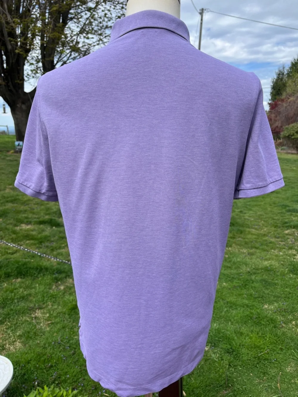 -Polo Ralph Lauren Lavender Polo Shirt Short Sleeve Men's Size Medium - Picture 6 of 14